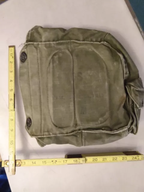 VINTAGE M17A1 US Army Canvas Gas Mask Bag NonProfit Educational Organization