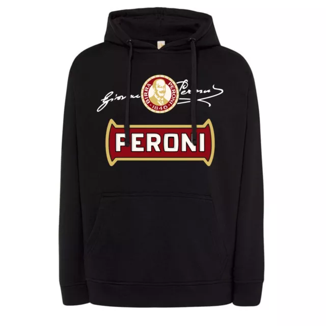 Felpa personalizzata peroni idea regalo birra unisex con cappuccio maglia