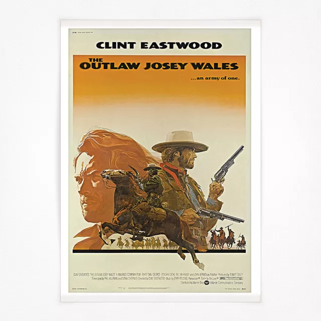 Clint Eastwood The Outlaw Josie Wales Vintage film poster - A4 -