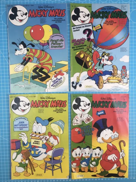 4 x Micky Maus Hefte Nr. 28 31 1983 und Nr. 29 31 1985 Ehapa Verlag - 1.Hand