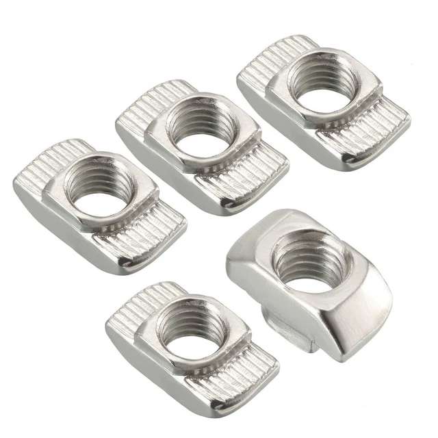 Ecrou encoche T coulissante filetage M8 Pour série 4545 face aluminium 15 Pcs