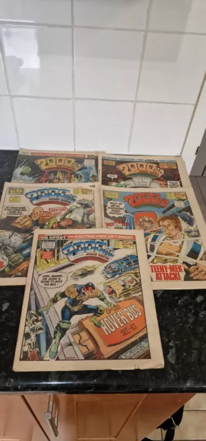 Judge Dredd 2000ad Comics Bundle X5 Rare Vintage No.311-315