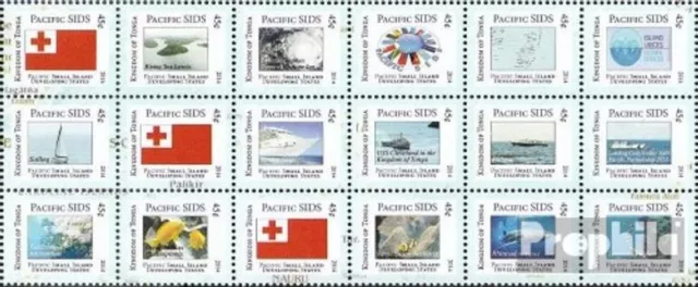 Briefmarken Tonga 2014 Mi 1972-1987 Kleinbogen postfrisch Schiffe, Boote