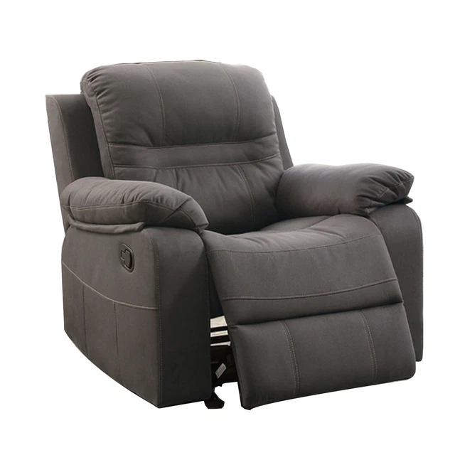 Benzara Leatherette Rocker Recliner In Gray Gray