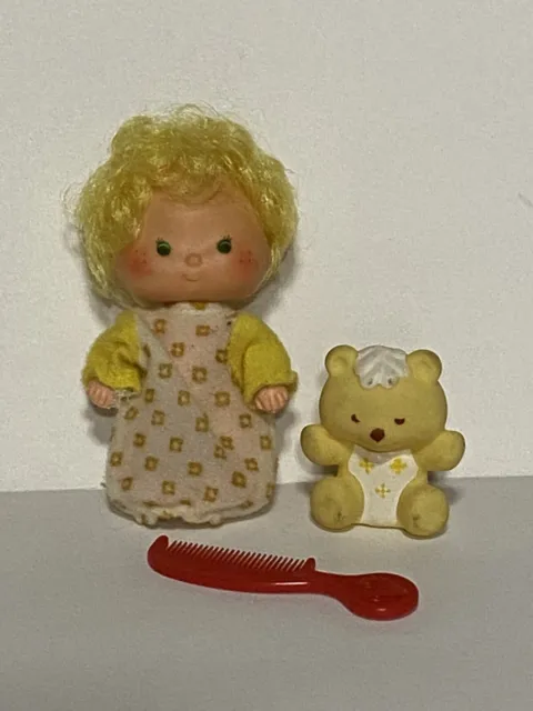 Strawberry Shortcake Butter Cookie Doll & Pet Bear Jelly Bear Vintage 1980s