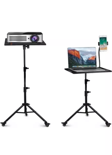 LUXBURG Laptop Projector Floor Stand with Mouse Pallet & Phone Holder, Adjustab*