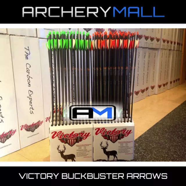 12 VICTORY Buck Buster carbon arrows 350 or 400 (INSERTS & FREE CUTTING)