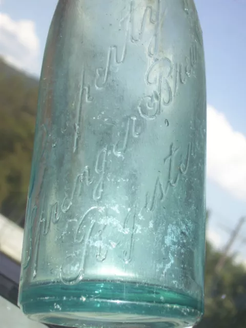 Rare blue embossed property of Sprenger Brew Co. 12 oz. beer bottle