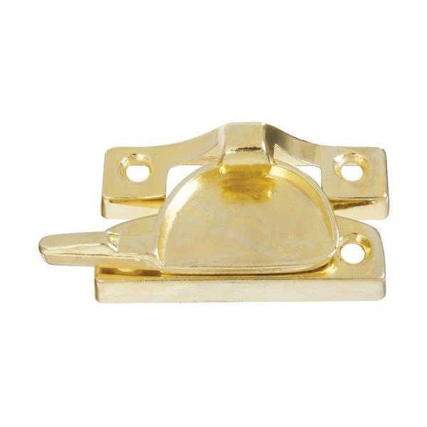 5 Pk Die Cast Brass Finish Window Sill Crescent Style Sash Lock N170779