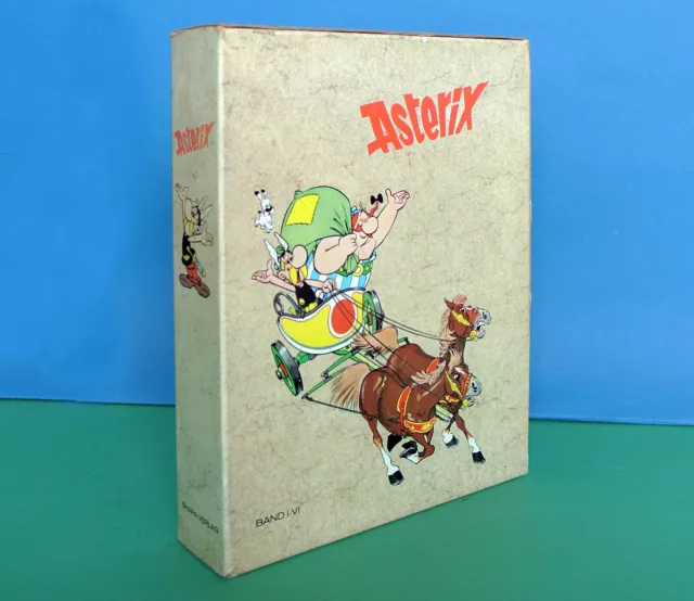 6x Asterix Hardcover Album ☆☆ 1 2 3 4 5 6  im Schuber 1970 ( "Schmuckkassette" )