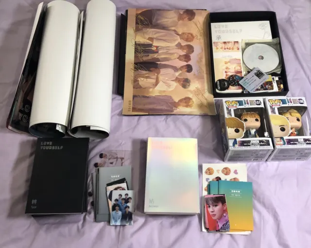 BTS Love Yourself albums and merchandise - Her, Tear, Answer and Funko Pops.