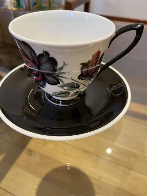 Vintage ROYAL ALBERT Bone China coffee Cup And Saucer Masquerade' pattern
