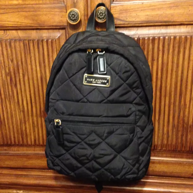 Marc  Jacobs  Quilted  Black  Nylon  Backpack