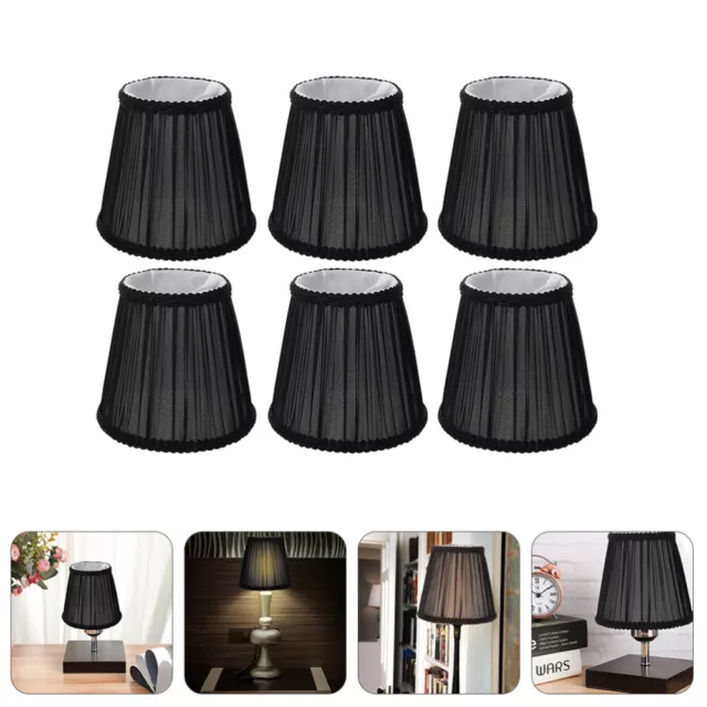 6 Pcs Clamped Bubble Fabric Lampshade Rustic Lamp Shade Rural Decorate