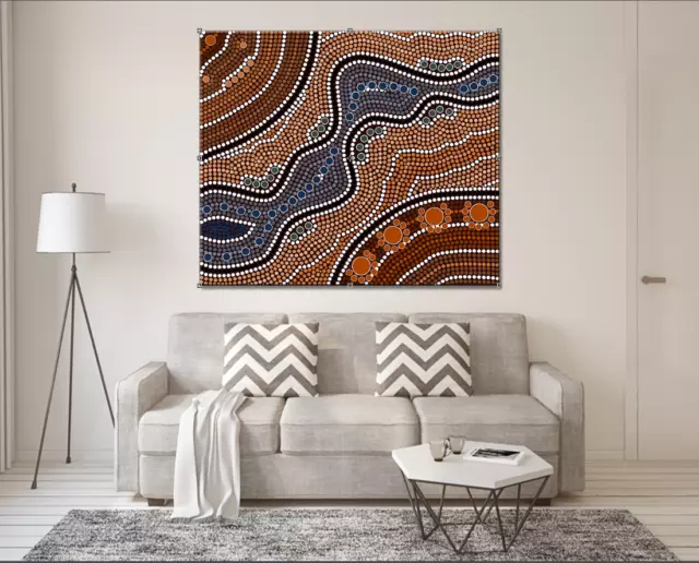 Beautiful Australian Aboriginal art decor High quality Canvas print choose size