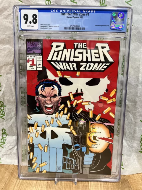 Punisher War Zone #1 - CGC 9.8 = Marvel Die cut wraparound cover (1992) Comic Punisher War Zone #1 - CGC 9.8 = Marvel Die cut wraparound cover (1992) Comic