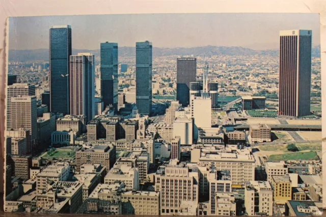 California CA Los Angeles Downtown Aerial Postcard Old Vintage Card View Post PC