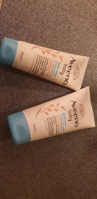 Pack Of 2 AVEENO Baby Daily Care Moisturising Lotion And Barrier Cream 150ml NEW