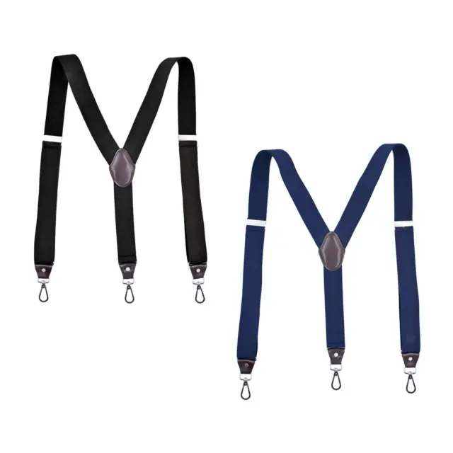 Fashion Men's Suspenders 3 Hooks Adjustable Heavy Duty Y Back Strap Unisex Belt