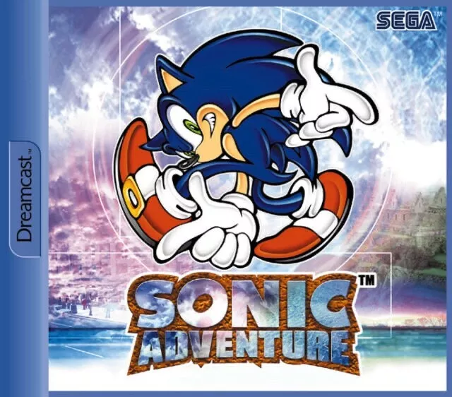 sonic adventure dreamcast manual cover and back cover only