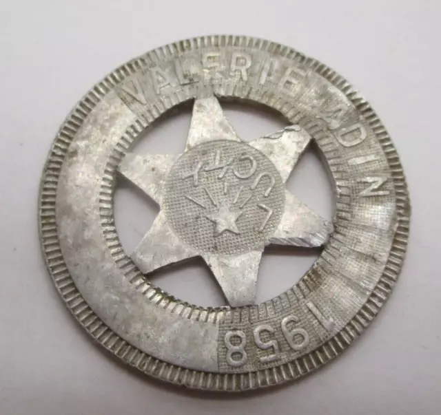 Vintage 1958 Valerie Adin Lucky Star Coin Token Harvard Aut. Mach. Co