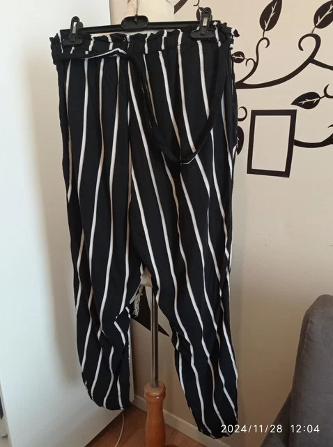 Pantalon Slim Cimarron Noir En Coton épais - Taille Basse, Taille 30/38, Neuf Avec étiquettes, Fabriqué En Espagne