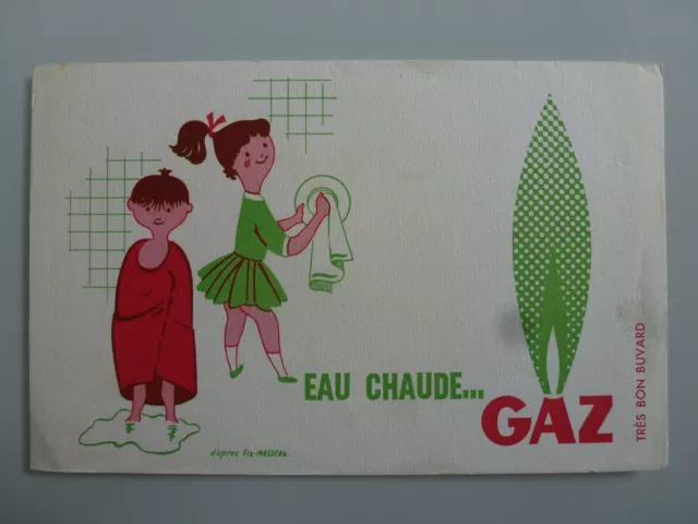 Eau Chaude Gaz / Buvard Publicitaire  Ancien