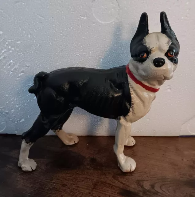 Boston Terrier Bull Dog  Cast Iron 9 Inch Door Stop