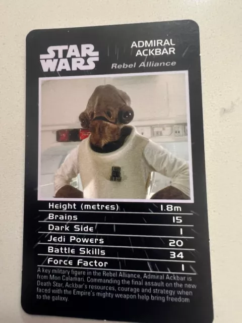 Top Trump Card Admiral Ackbar for use with Death Star Collectors Tin