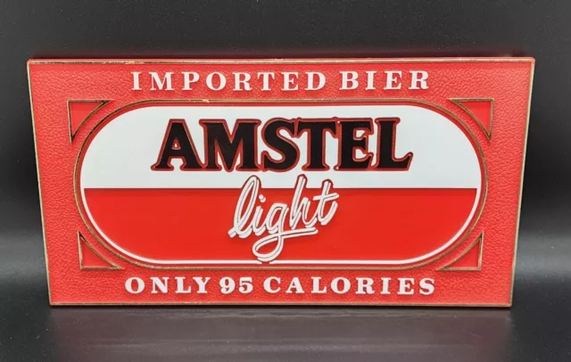 Imported Amstel Light Bier 95 Calories Plastic Advertising Van Munching Sign