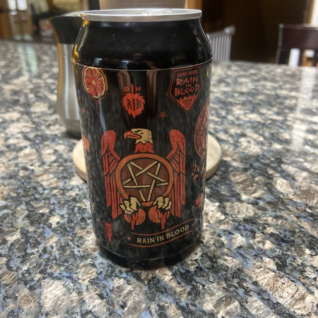 Slayer Rain in blood blood orange pale ale empty beer can