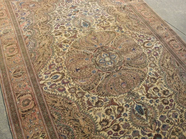 Alfombra oriental descolorida, alfombra floral, alfombra vieja, alfombra de...