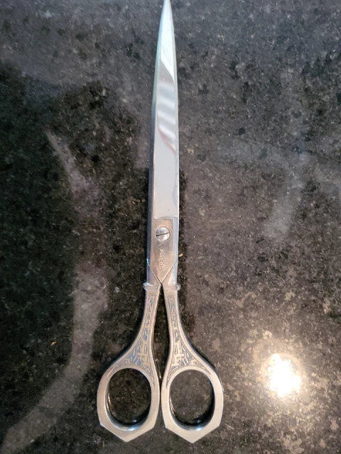 Antique 8-1/2" Koeller Germany Magna  Scissors Deco Inlay?
