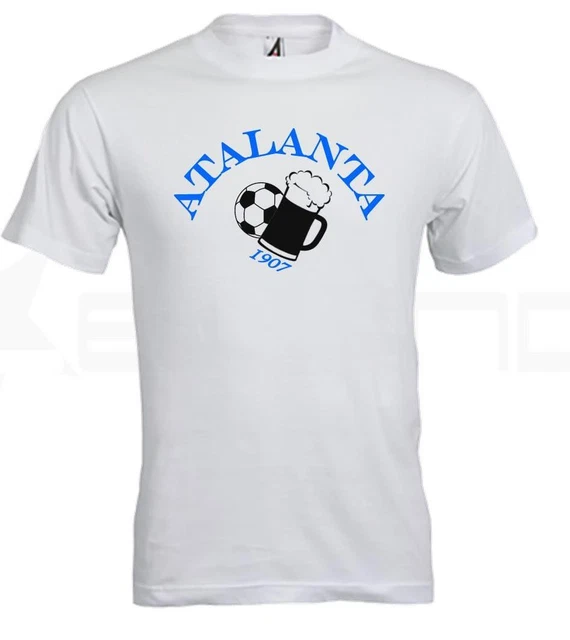 T-SHIRT ATALANTA 1907 BIRRA E PALLONE MAGLIETTA maglia casual UOMO ULTRAS