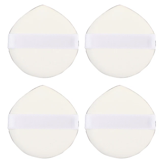 4 piezas esponja lavable en polvo facial bocanadas en forma de corazón melocotón maquillaje mezclable