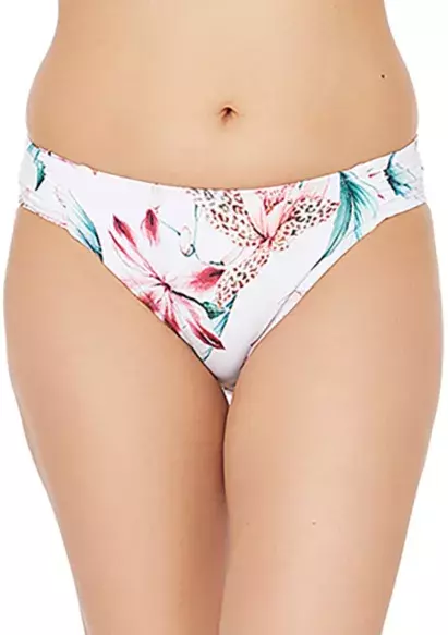 La Blanca Womens Size 4 Flyaway Orchid Side Shirred Hipster Bikini Bottoms 1449
