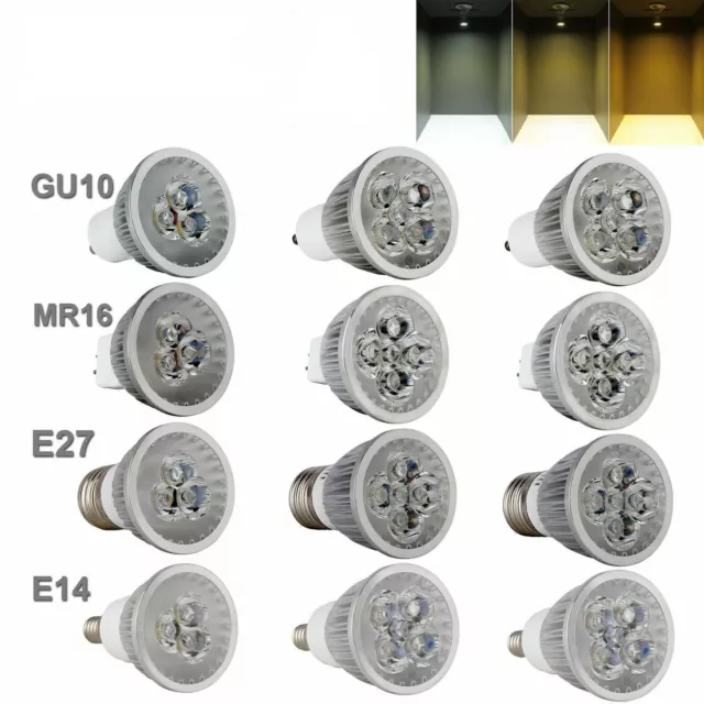 Dimmable LED Spotlight Bulbs E27 GU10 MR16 E14 12W 9W 85-265V Light Lamps XHG026