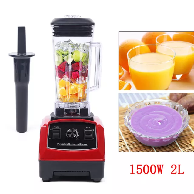 Heavy Duty Commercial Blender Mixer Power Smoothie Juicer Shakes Maker 2L 1500W