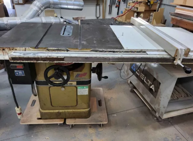 Powermatic 5hp Table Saw 220 Volts 3 Phase Model 66 with Drum dust collector