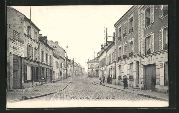 CPA Deuil, Rue de la Gare