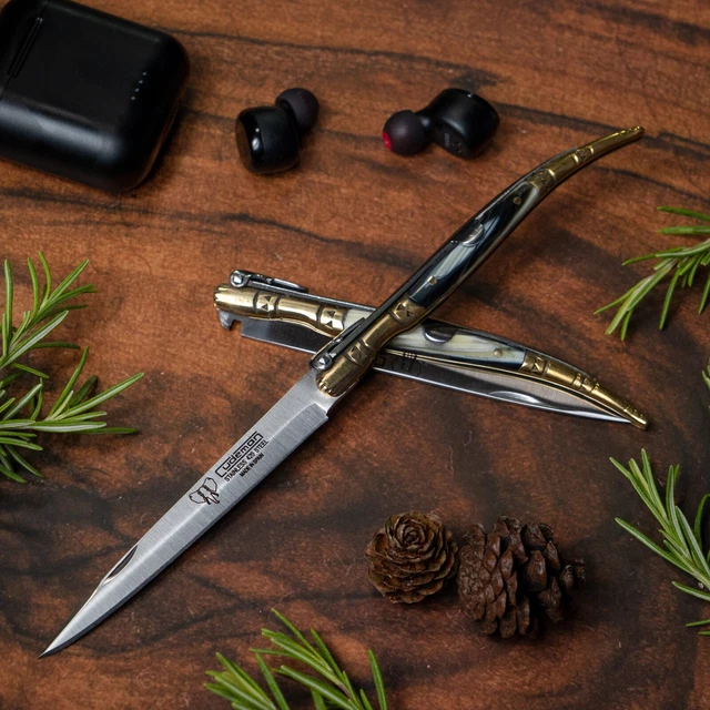 Navaja CUDEMAN 372-A Hoja 10,5 cm. Acero 420 Mango Asta de Toro. Knive Coltello