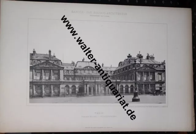 7 große Fotodrucke von 1892 Paris Hotel de Soubise Palais Royal Kirche Sarbonne