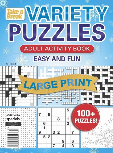 VARIETY PUZZLES ADULT Activity Book/ Large Print Magazine/ BRAND NEW £ ...