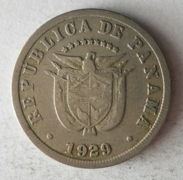 1929 PANAMA 5 CENTESIMOS - Excellent Coin Latin America Bin #4