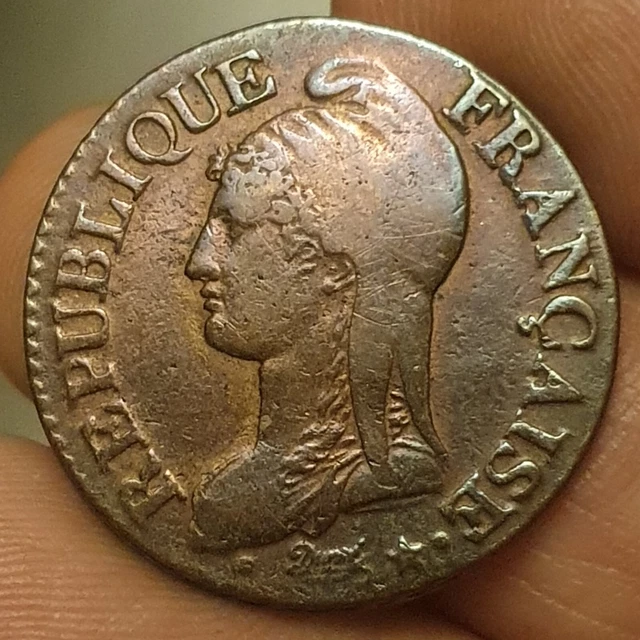 UN CENTIME - DUPRE - L'AN 7 A - TRES BEAUX RELIEFS à L'AVERS ! QUALITE