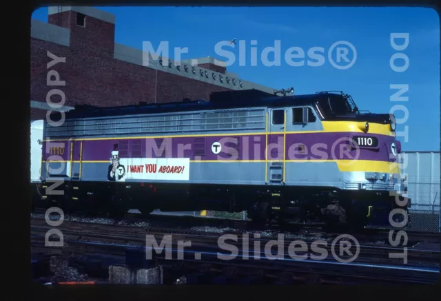 Original Slide MBTA Boston 'Uncle Sam' Paint FP10 1110 Boston MA 1980