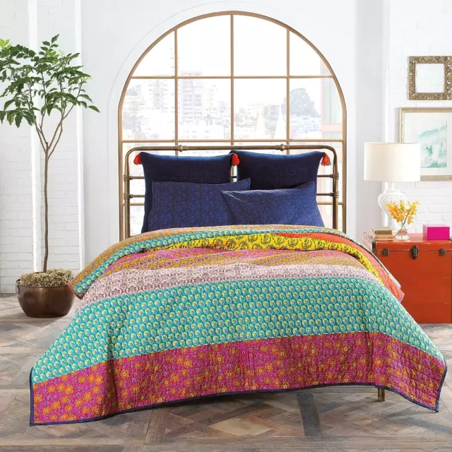 2-Pc Bed Bath Beyond Anthology Samara Twin Quilt & Euro Set Sham Boho Floral