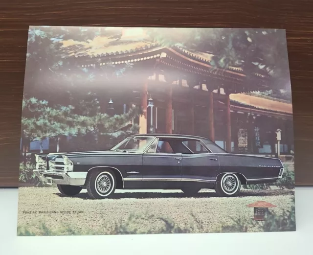 1963 Pontiac Parisienne Sport Sedan Original Dealer Photo 8.5x11