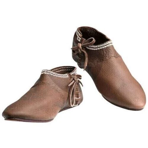 Bottes en cuir médiévales d'Halloween Chaussures Renaissance Bottes de... 2