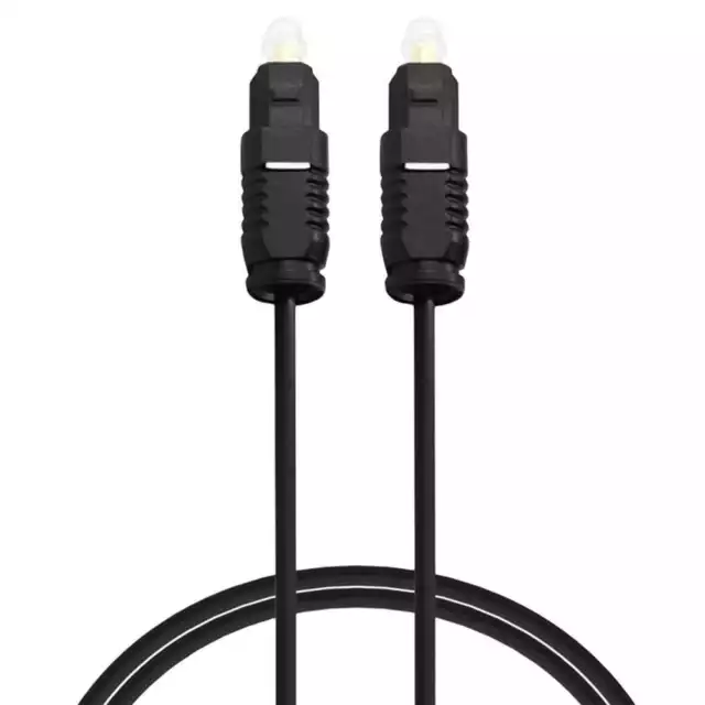 Optisches Tos Link Kabel 2m Faseroptik Optic Fiber Audio LWL SPDIF M/M Schwarz